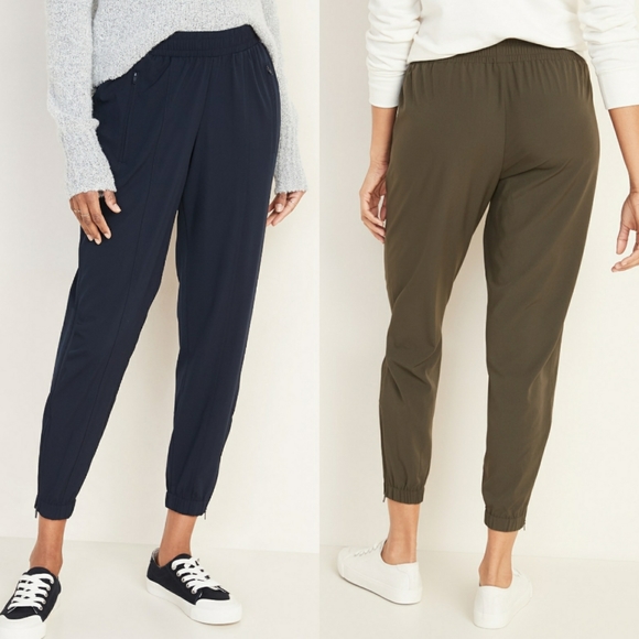 old navy mid rise stretchtech joggers